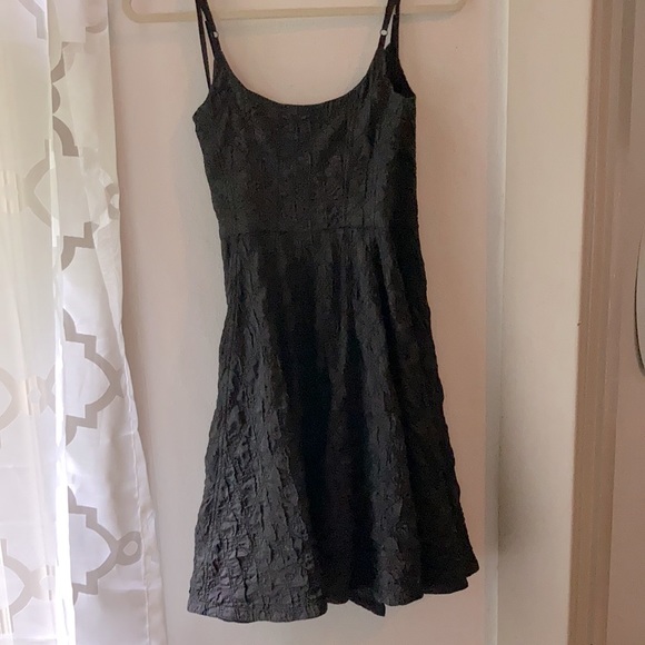 All Saints Black Silk Quilted Flag Dress UK6 US2 - Picture 12 of 12